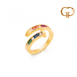 A736 - ANILLO ZIRCONES...