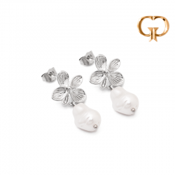 Z1875 - ARETE FLOR Y PERLA...