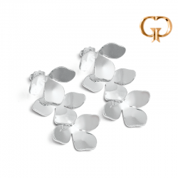 Z4594 - ARETES HOJAS, RODIO