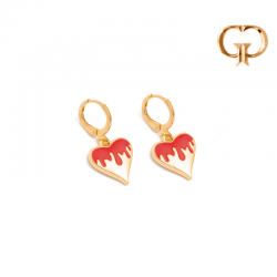 Z3423 - ARETE CORAZON ROJO,...