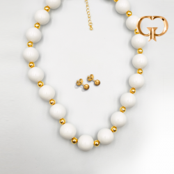 J1676 - JUEGO COLLAR BOLAS...