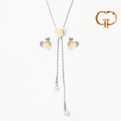 J2067 -  JUEGO ACERO FLOR...