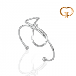 P841 - ARO PULSERA MOÑO, RODIO
