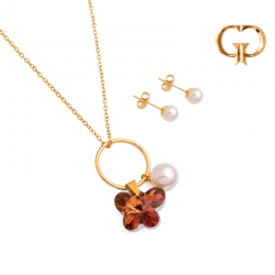 J801 - JUEGO ACERO PERLAS...