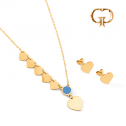 J1023 -  JUEGO ACERO CORAZONES