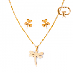 J2098 -  JUEGO ACERO LIBELULAS