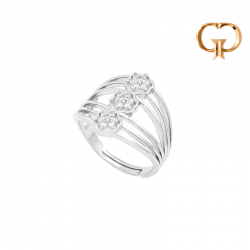 A504 -  ANILLO  3 FLORES EN...