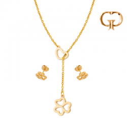 J2121 -  JUEGO ACERO TREBOLES