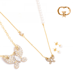 J794 -  JUEGO ACERO PERLAS...