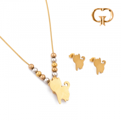 J877 -  JUEGO ACERO GATO...