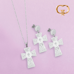 J146 - JUEGO ACERO CRUZ