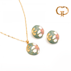 J1657 -  JUEGO ACERO FLORES...