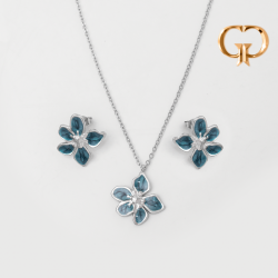 J1719 -  JUEGO ACERO FLOR...