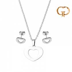 J1721 -  JUEGO ACERO CORAZON