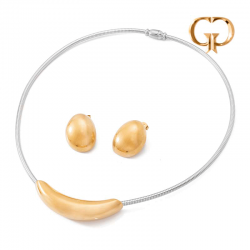 J1585 - JUEGO ACERO BICOLOR...