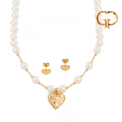 J1476 - JUEGO ACERO PERLAS...