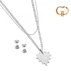 J797 - JUEGO ACERO CORAZON...