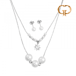 J1265 -  JUEGO ACERO PERLAS...