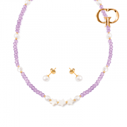 J1274 -  JUEGO ACERO PERLAS...