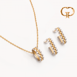 J1587 - JUEGO ACERO BICOLOR...